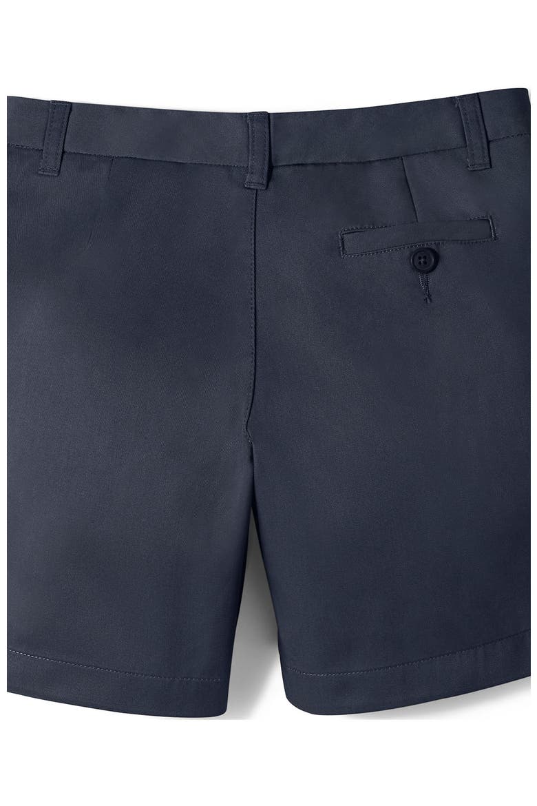 School Uniform Girls Plus Plain Front Blend Chino Shorts, Alternate, color, Classic Navy