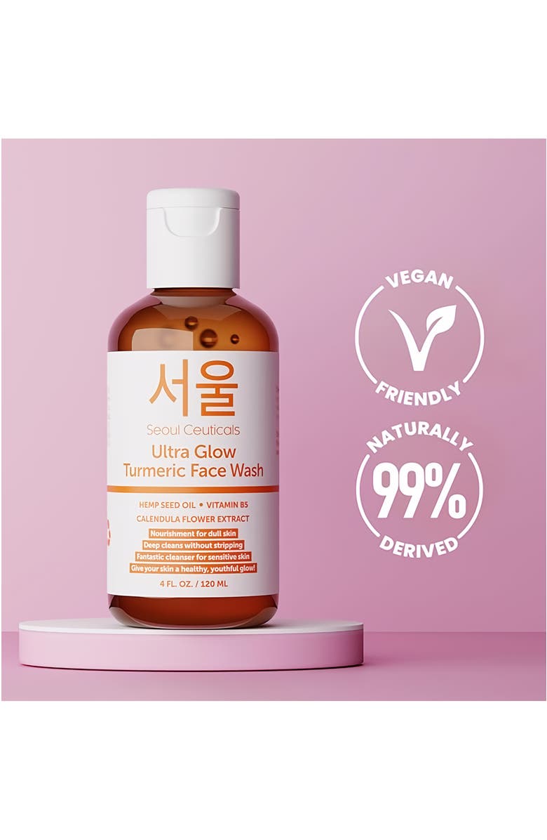 Seoul Ceuticals Ultra Glow Korean Turmeric Face Wash, Alternate, color, Clear