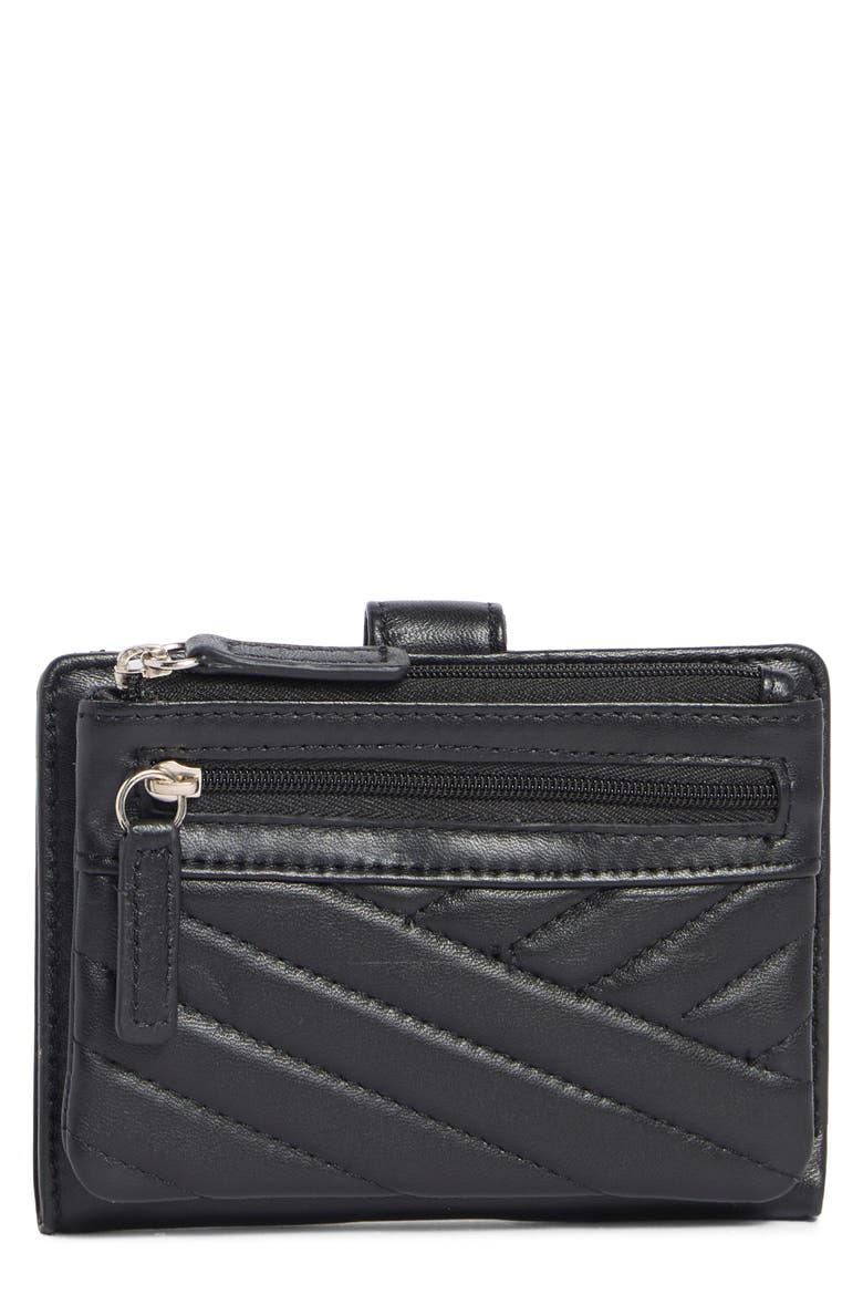 Campbell Quilted Leather Wallet, Main, color, BLACK