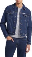 GUESS JEANS Slim Fit Denim Trucker Jacket