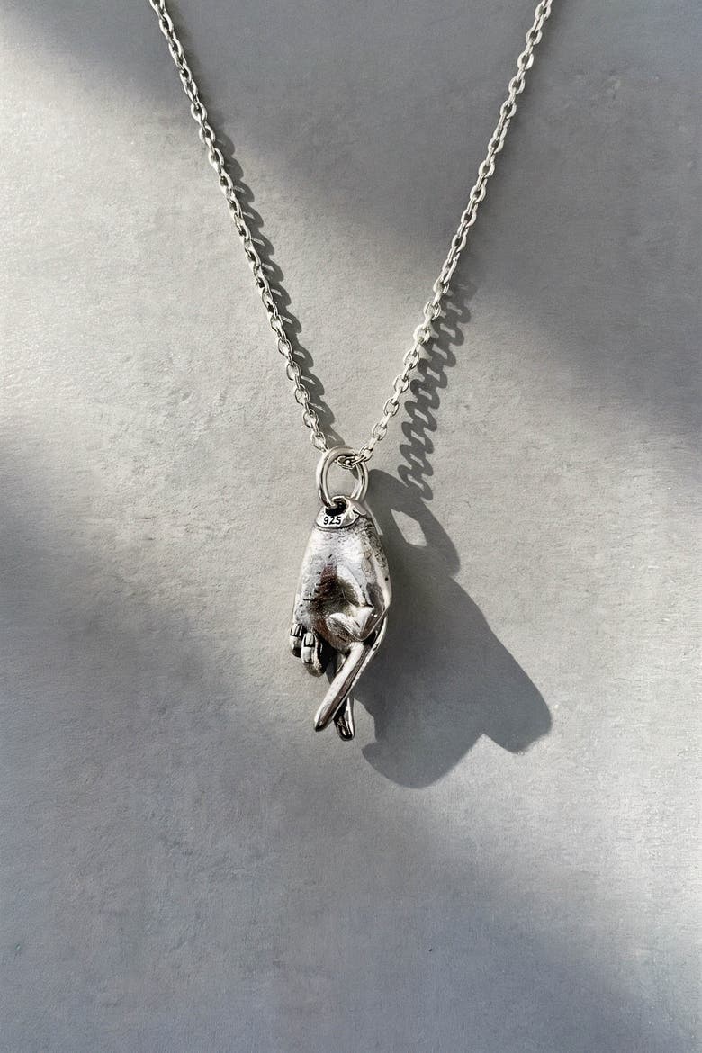 Good Luck Charm Necklace, Alternate, color, Silver