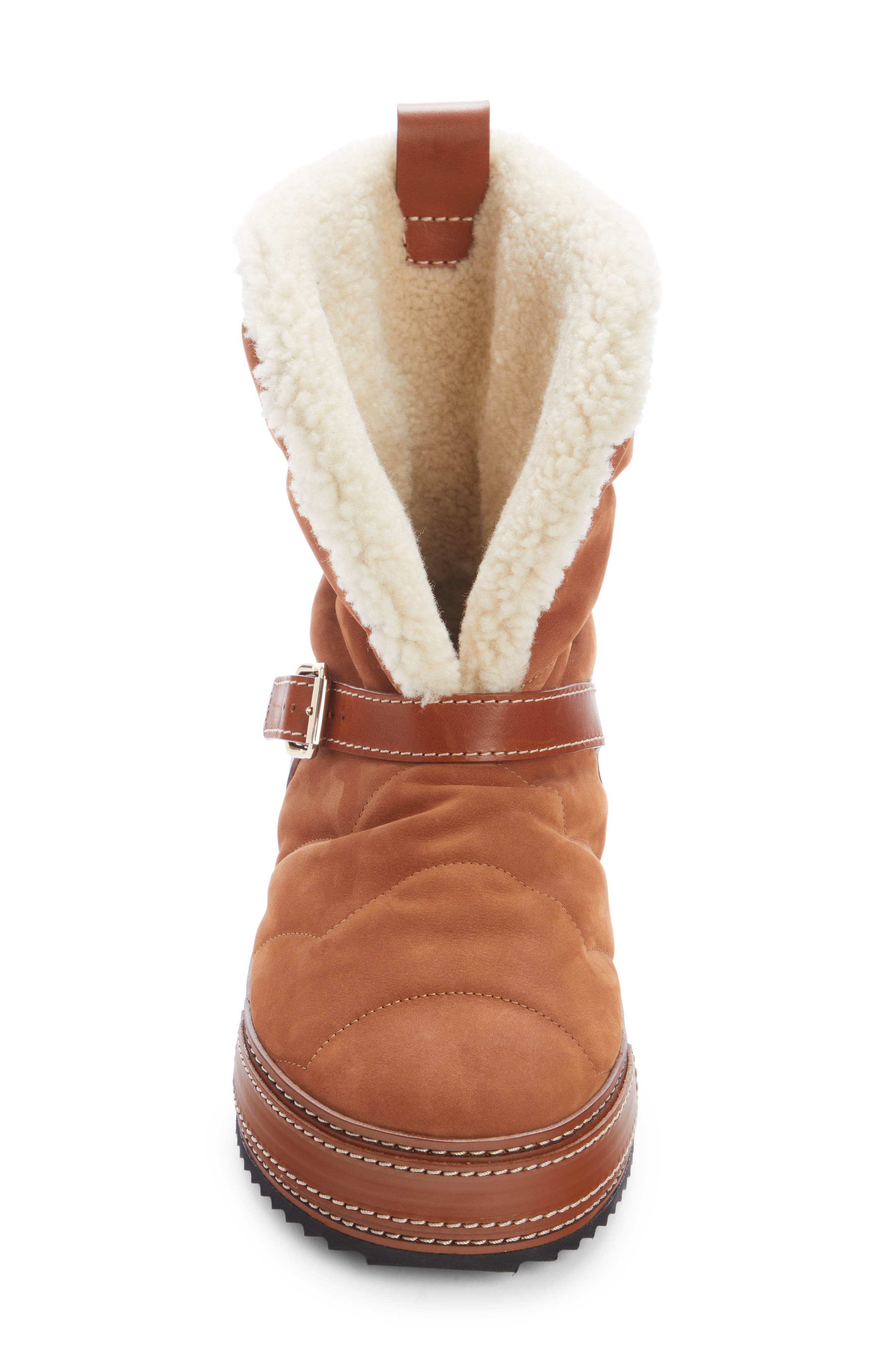 Chloé Maxie Genuine Shearling Bootie, Alternate, color, 