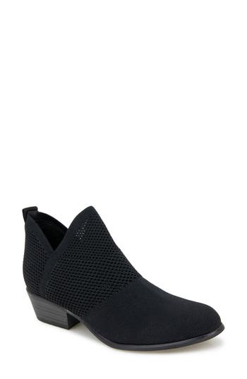 Esprit Tory Open Knit Ankle Bootie In Black Knit