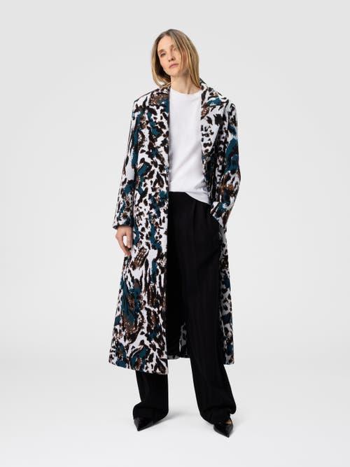 Missoni Long Single-breasted Coat With Animalier Pattern In Multi