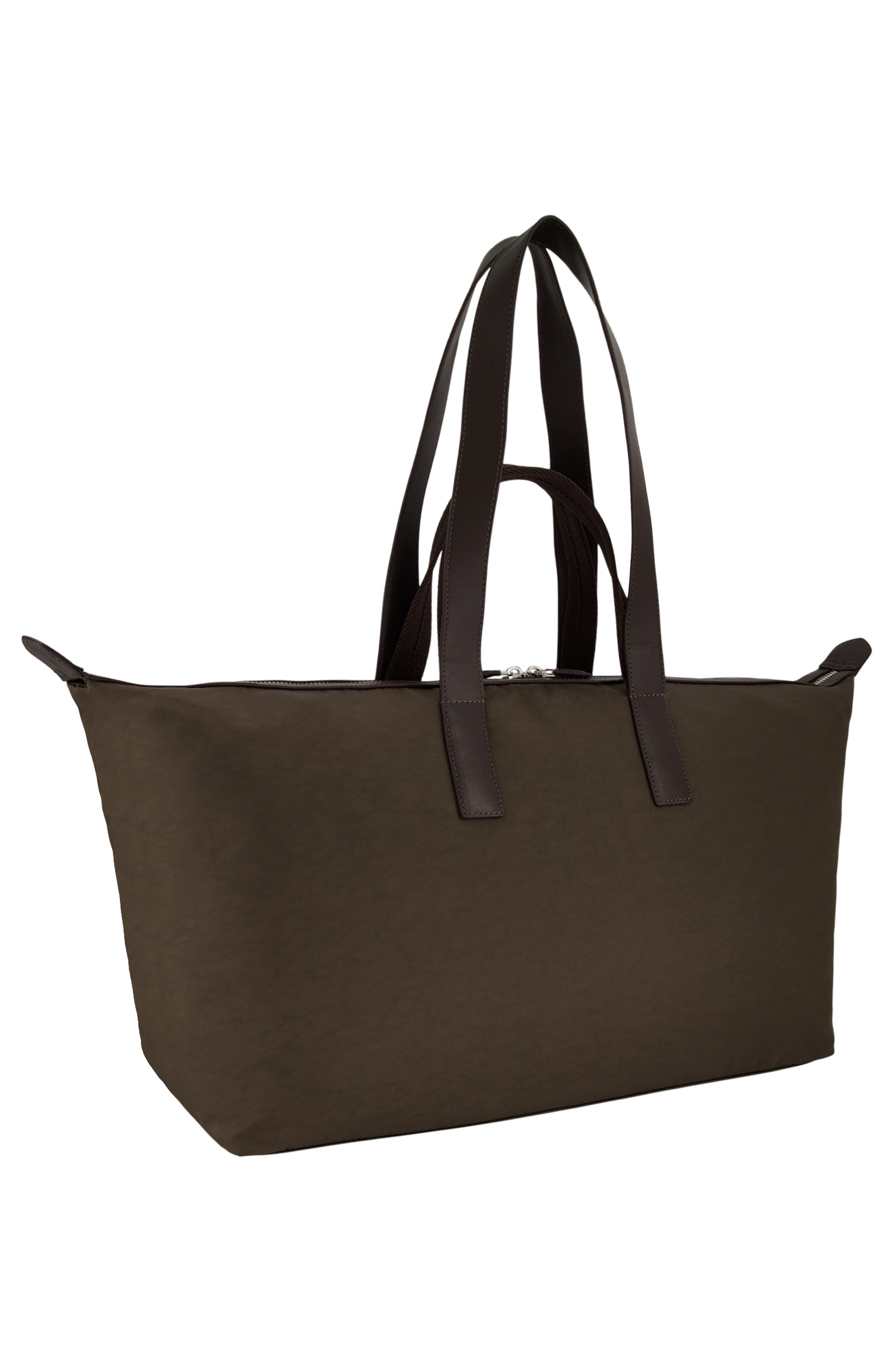 Vince Ventura Recycled Nylon Carryall Shoulder Bag, Alternate, color, Cacao Soft Nylon