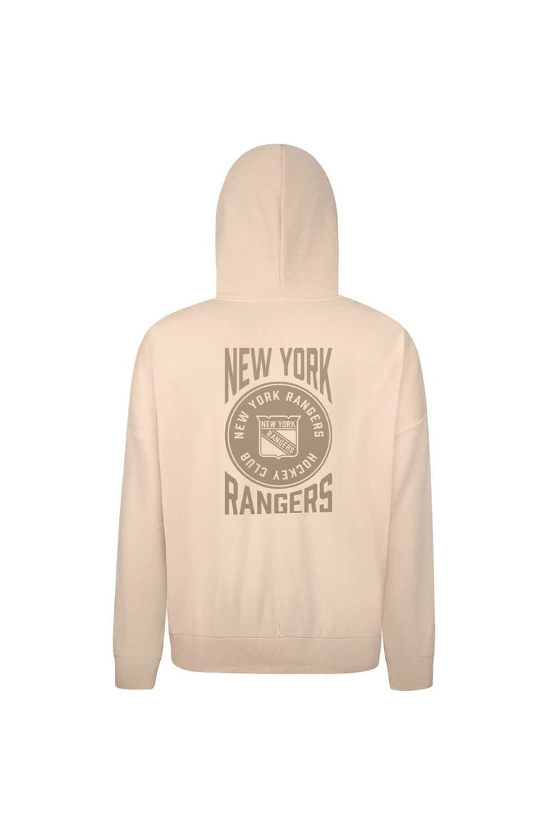 Men's Levelwear Cream New York Rangers Contact Stamp Pullover Hoodie, Alternate, color, Cream