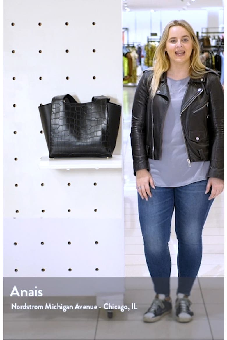 Taylor Croc Embossed Faux Leather Tote video