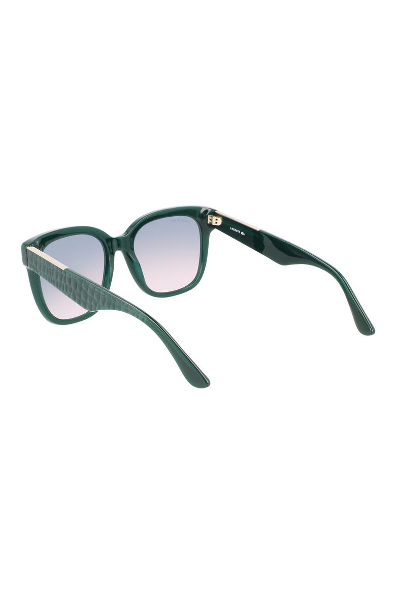 55mm Gradient Rectangular Sunglasses, Alternate, color, OPALIN GREEN