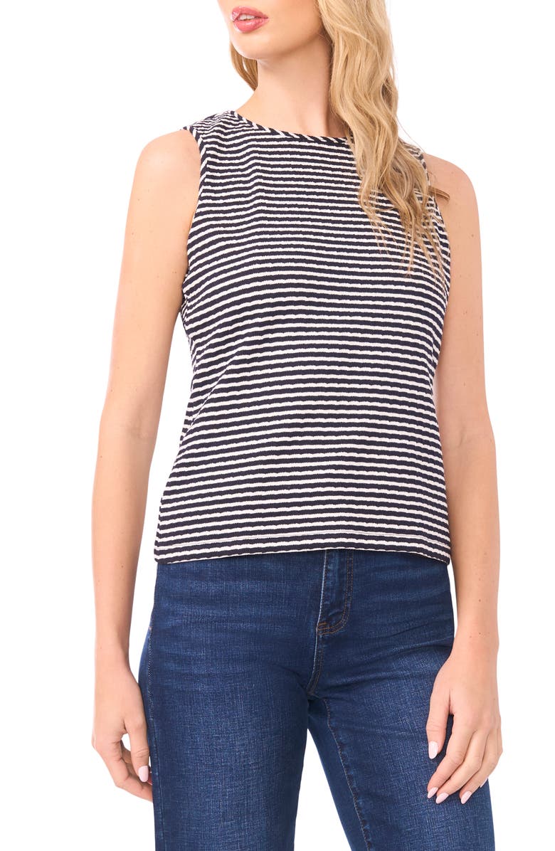 Halogen<sup>®</sup> Easy Stripe Knit Tank, Main, color, Baritone Blue