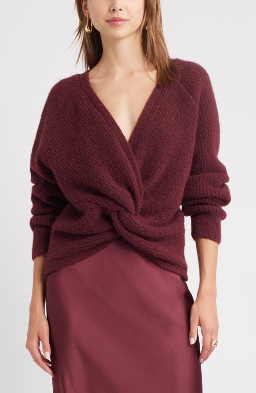 Open Edit Twist Reversible Sweater In Animal Print