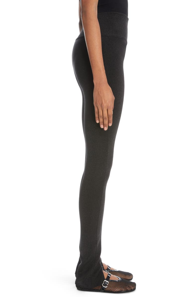 Alaïa High Waist Zip Hem Wool Blend Leggings, Alternate, color, 