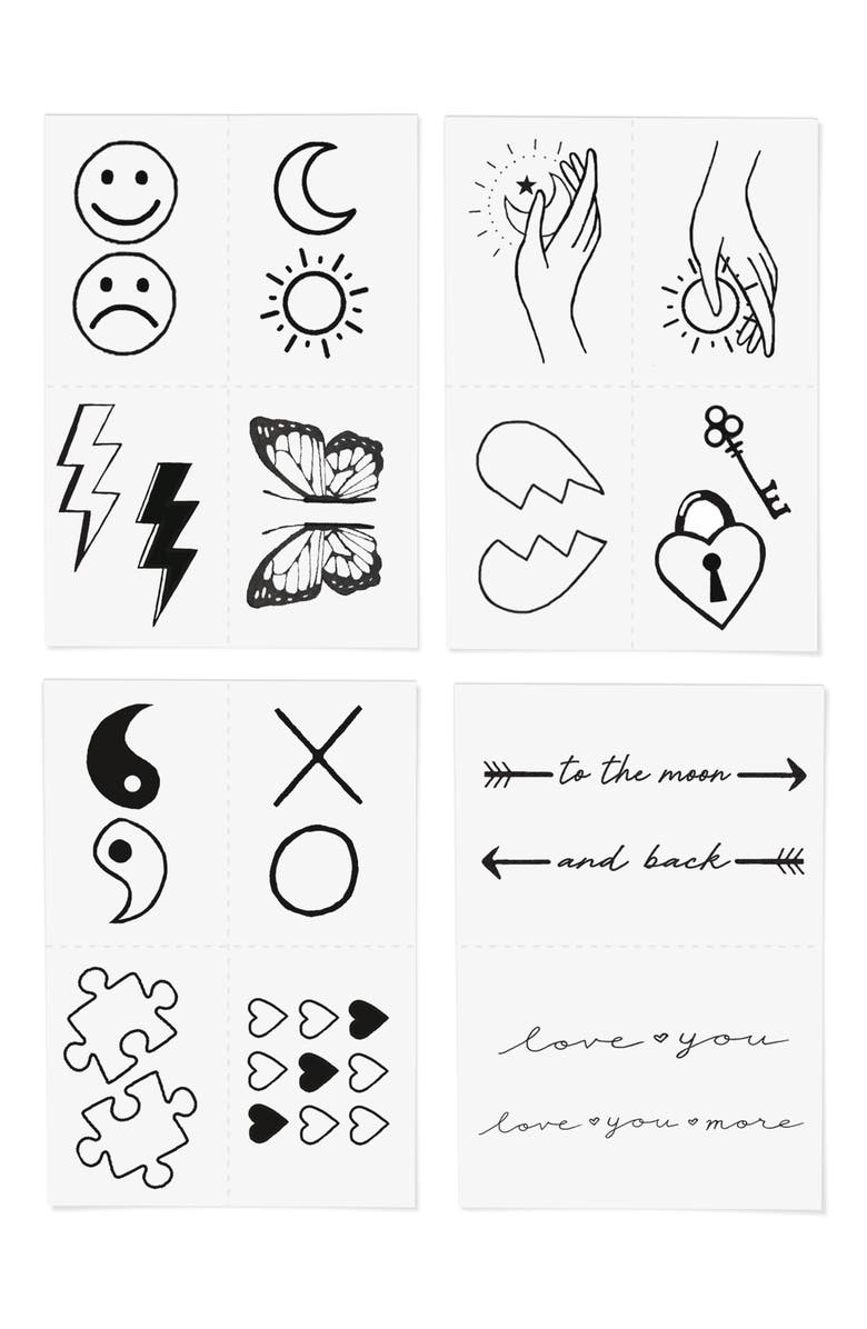 INKED by Dani Two of a Kind Pack Temporary Tattoos, Alternate, color, 