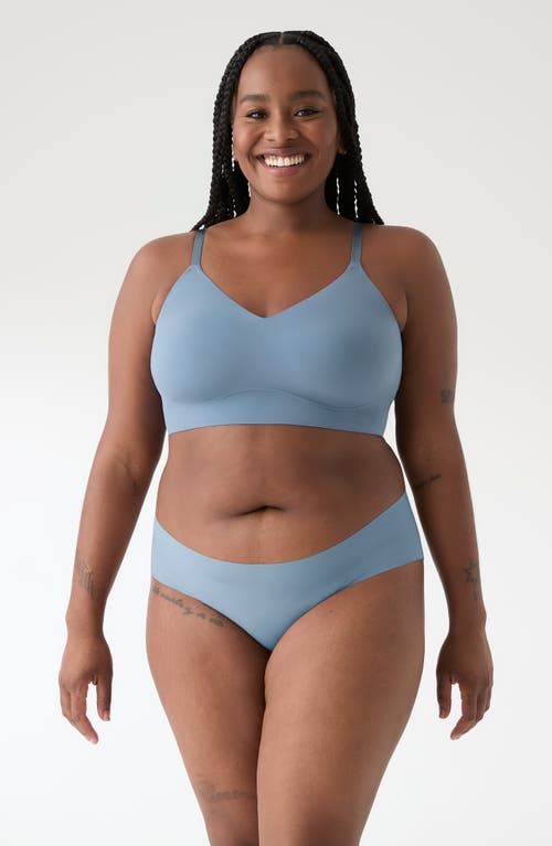 True & Co. True Body Lift Triangle Adjustable Strap Bra In Moonlight Blue