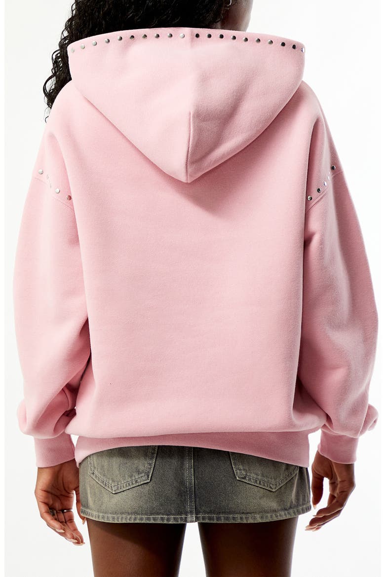 Studded Hoodie, Alternate, color, PINK