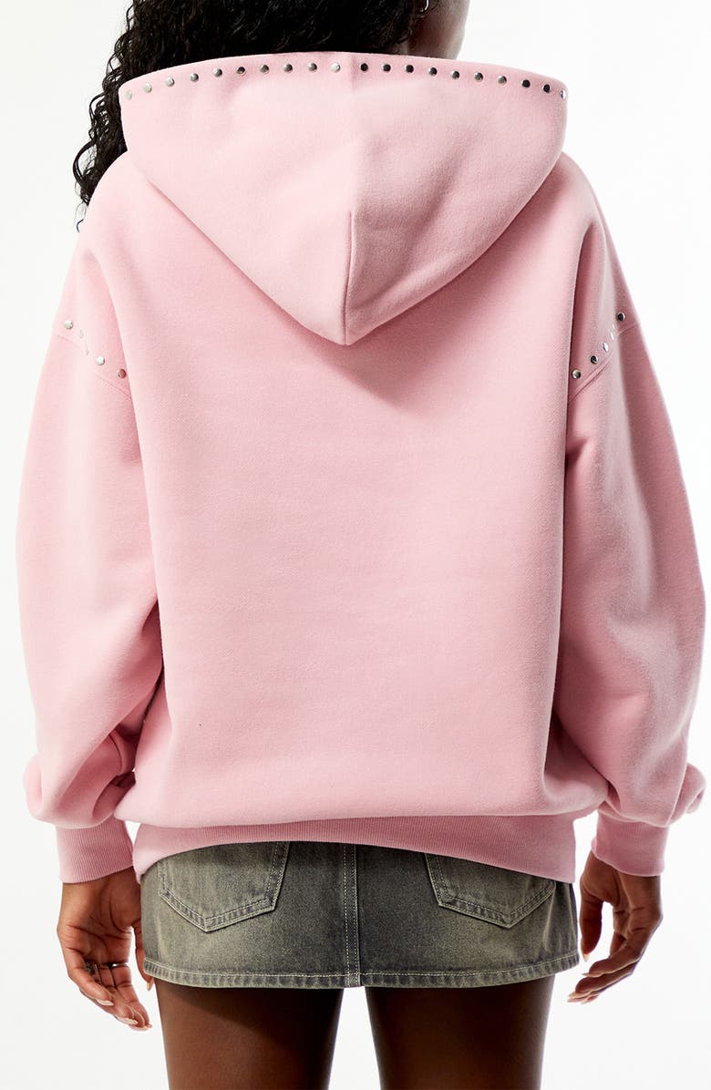 PacSun Studded Hoodie, Alternate, color, Pink