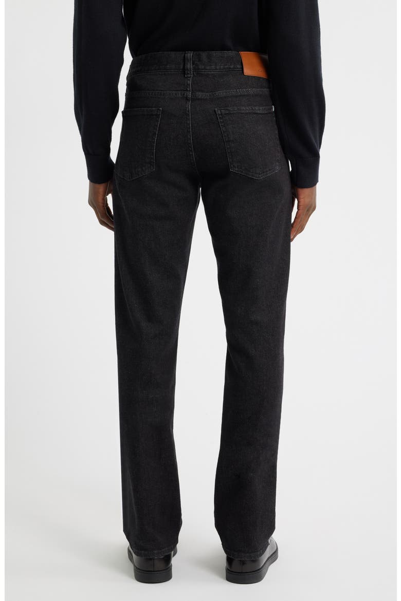 Straight Leg Jeans, Alternate, color, BLACK