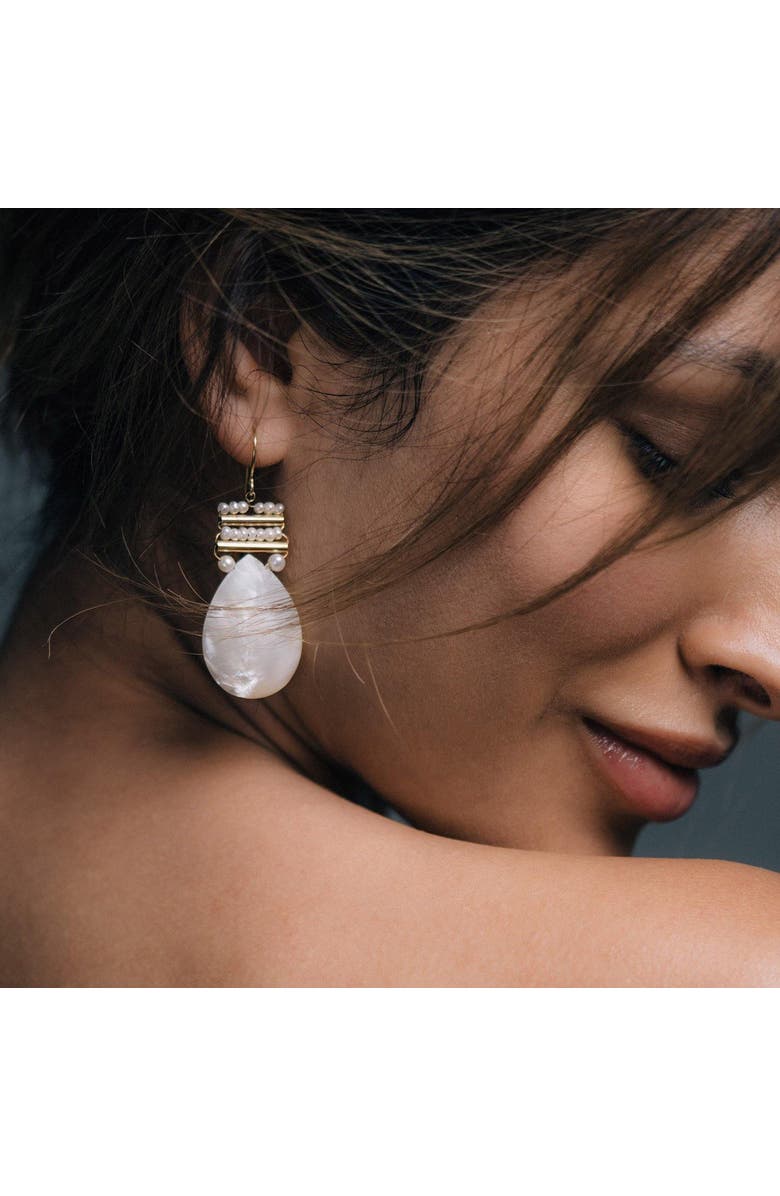 Freya Rose Pearl and Mother of Pearl Pear Drops, Alternate, color,