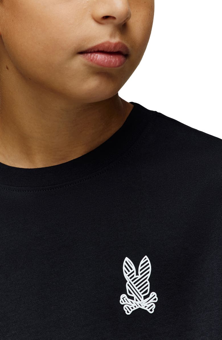 Psycho Bunny Kids' Reeves Pima Cotton Graphic T-Shirt, Alternate, color, Black