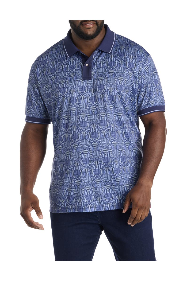 Psycho Bunny Big & Tall Reynolds Sport Polo Shirt, Main, color, Blue