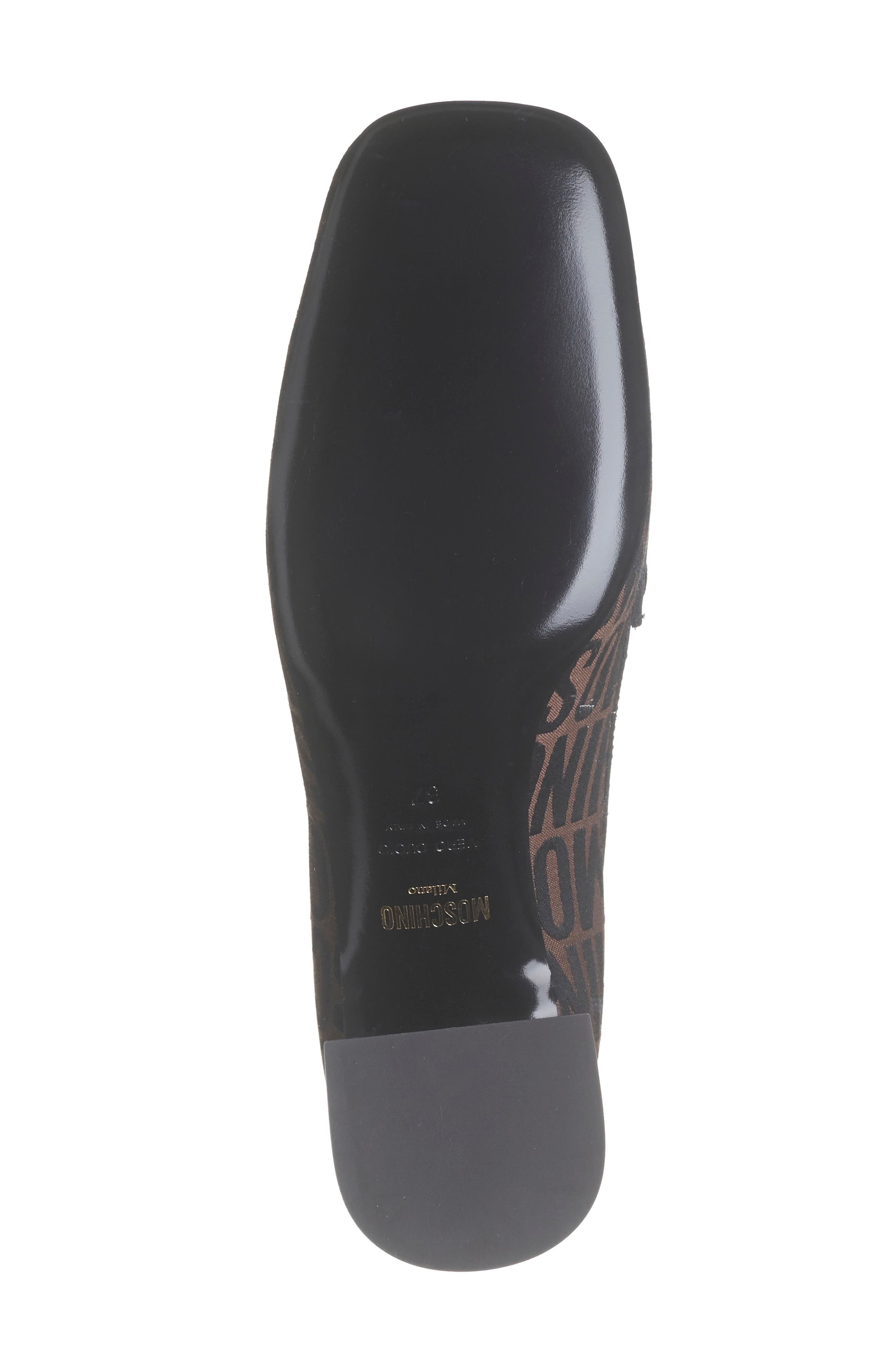 Moschino Logo Jacquard Loafer Pump, Alternate, color, 