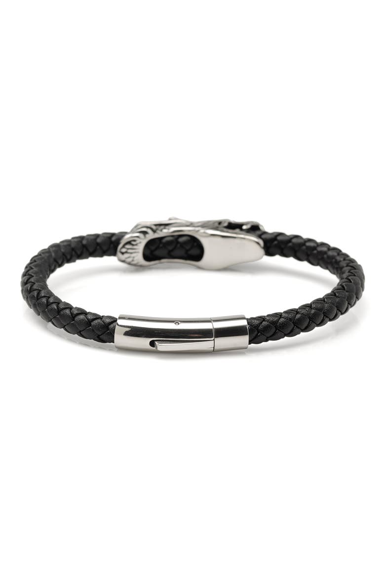 Men's Dragon Head Bracelet, Alternate, color, BLACK