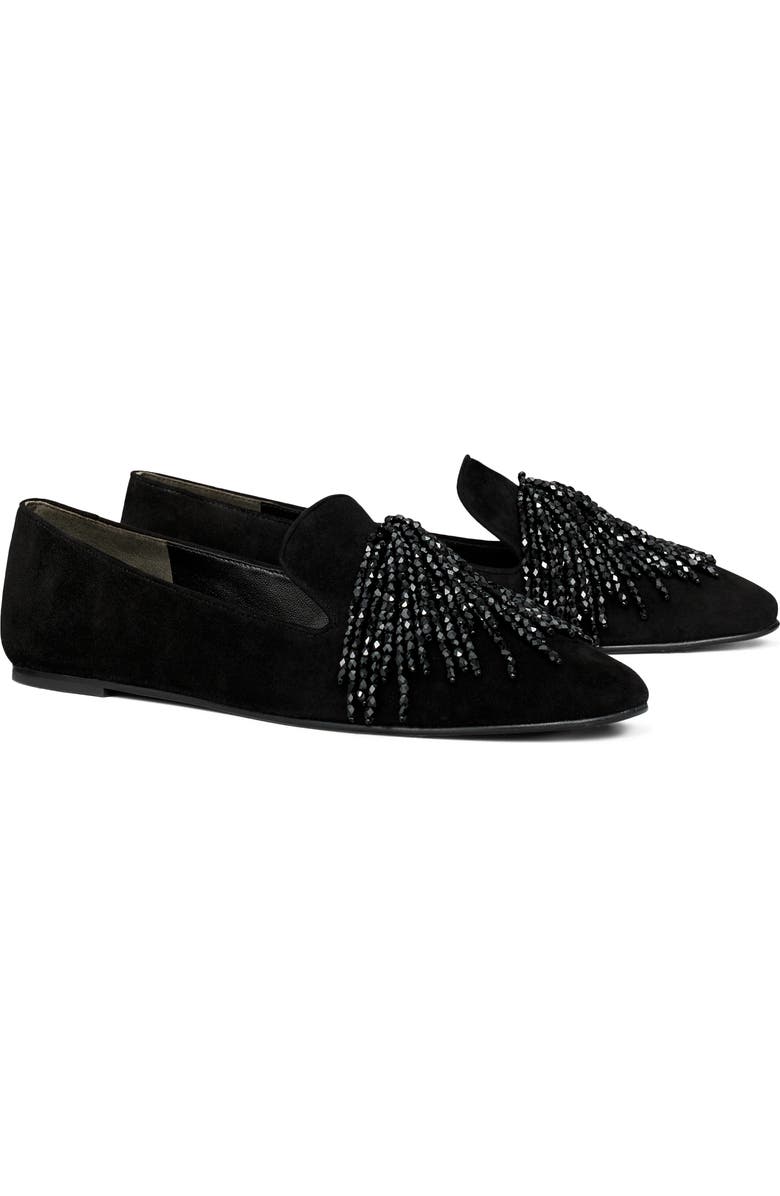 Tory Burch Smoking Slipper, Main, color, Perfect Black