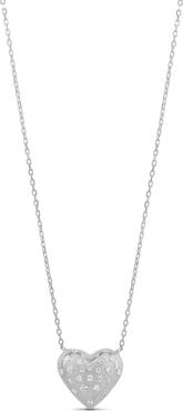 SHYMI Scattered Stone Puffy Heart Necklace