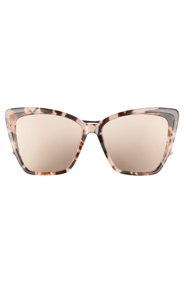 DIFF Becky II 56mm Cat Eye Sunglasses, Main, color, Pink/ Taupe/ Himalayan