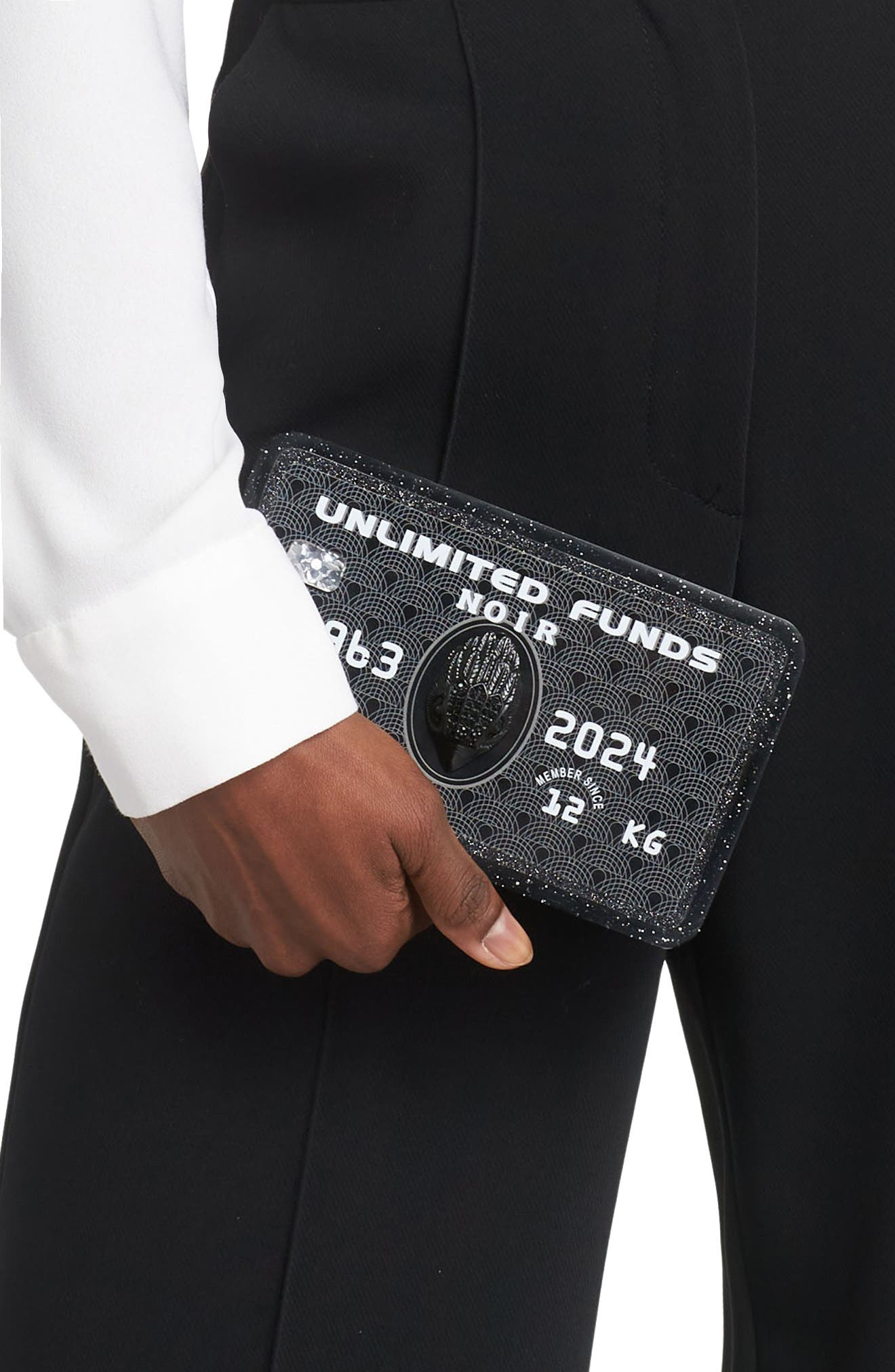 Credit Card Clutch, Alternate, color, BLACK
