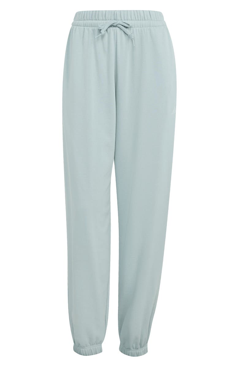 adidas Loose Fit French Terry Joggers, Alternate, color, Wonder Sage/ White