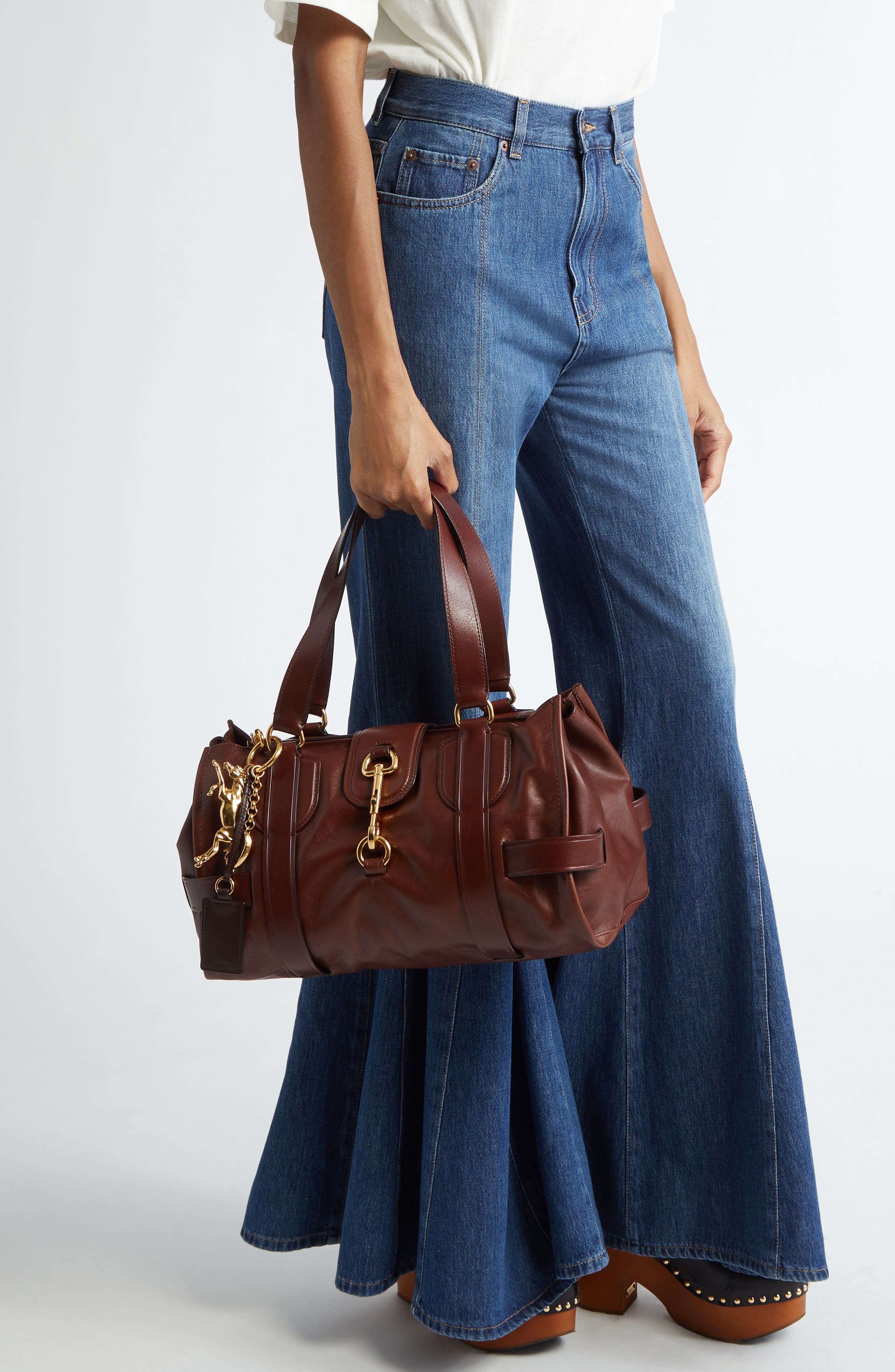 Chloé Medium Kerala 25 Leather Handbag, Alternate, color, 