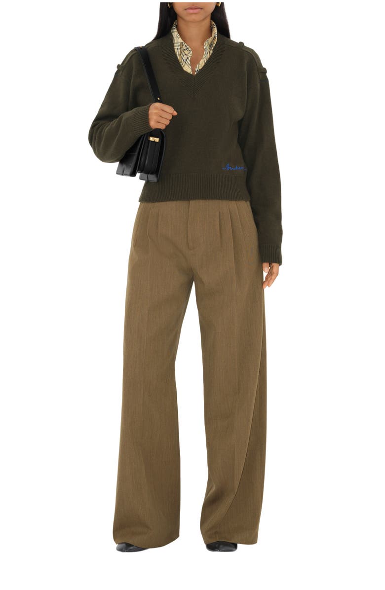 Burberry Wool Tailored Trousers, Main, color, 