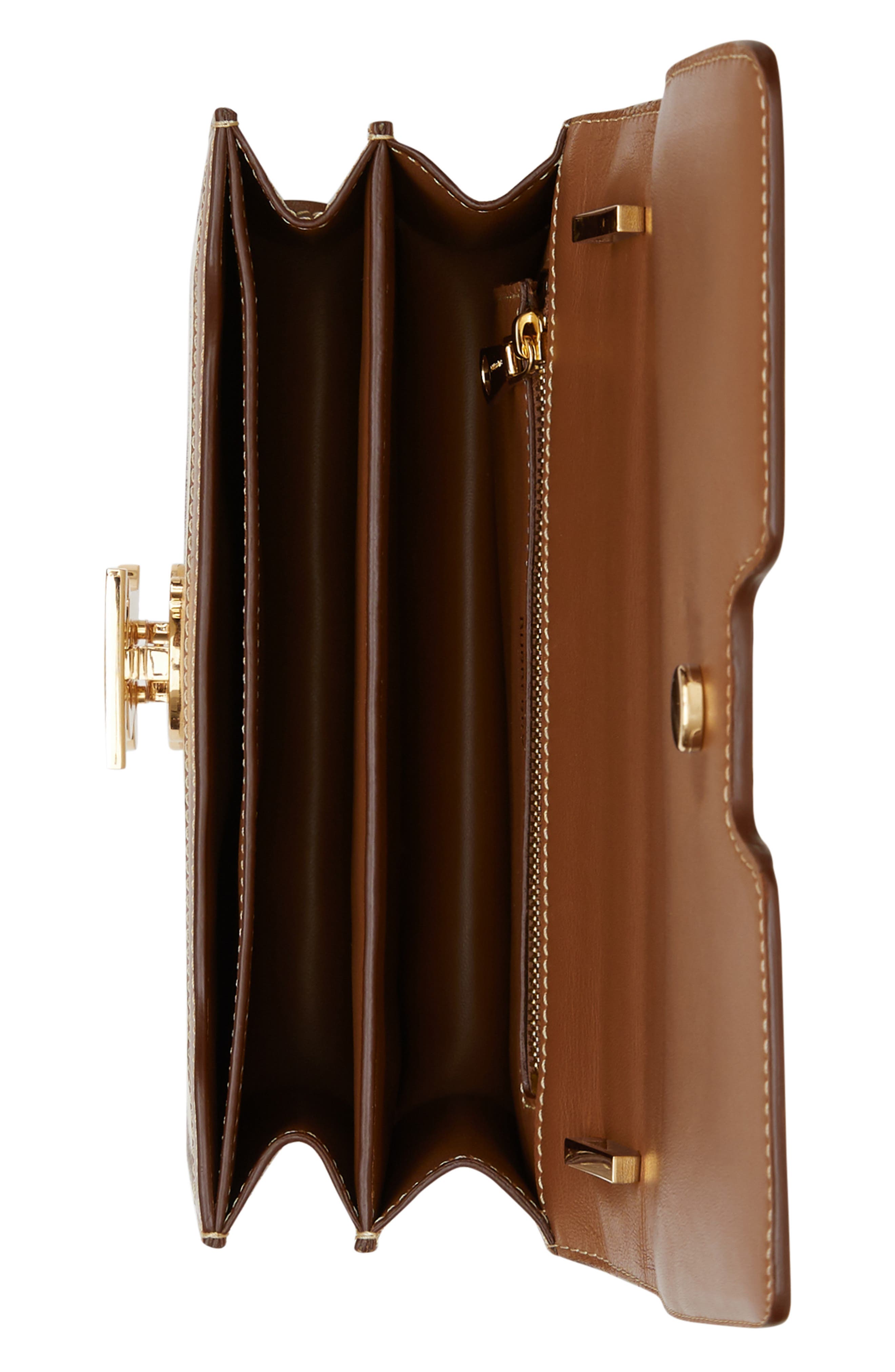 Burberry Small TB Monogram Canvas Shoulder Bag, Alternate, color, 