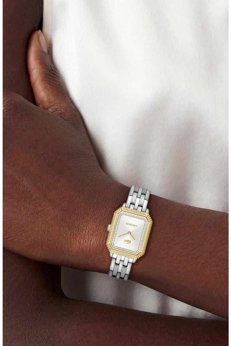 Parisienne Bracelet Watch, 20.7mm x 28.3mm, Alternate, color, SILVER WHITE