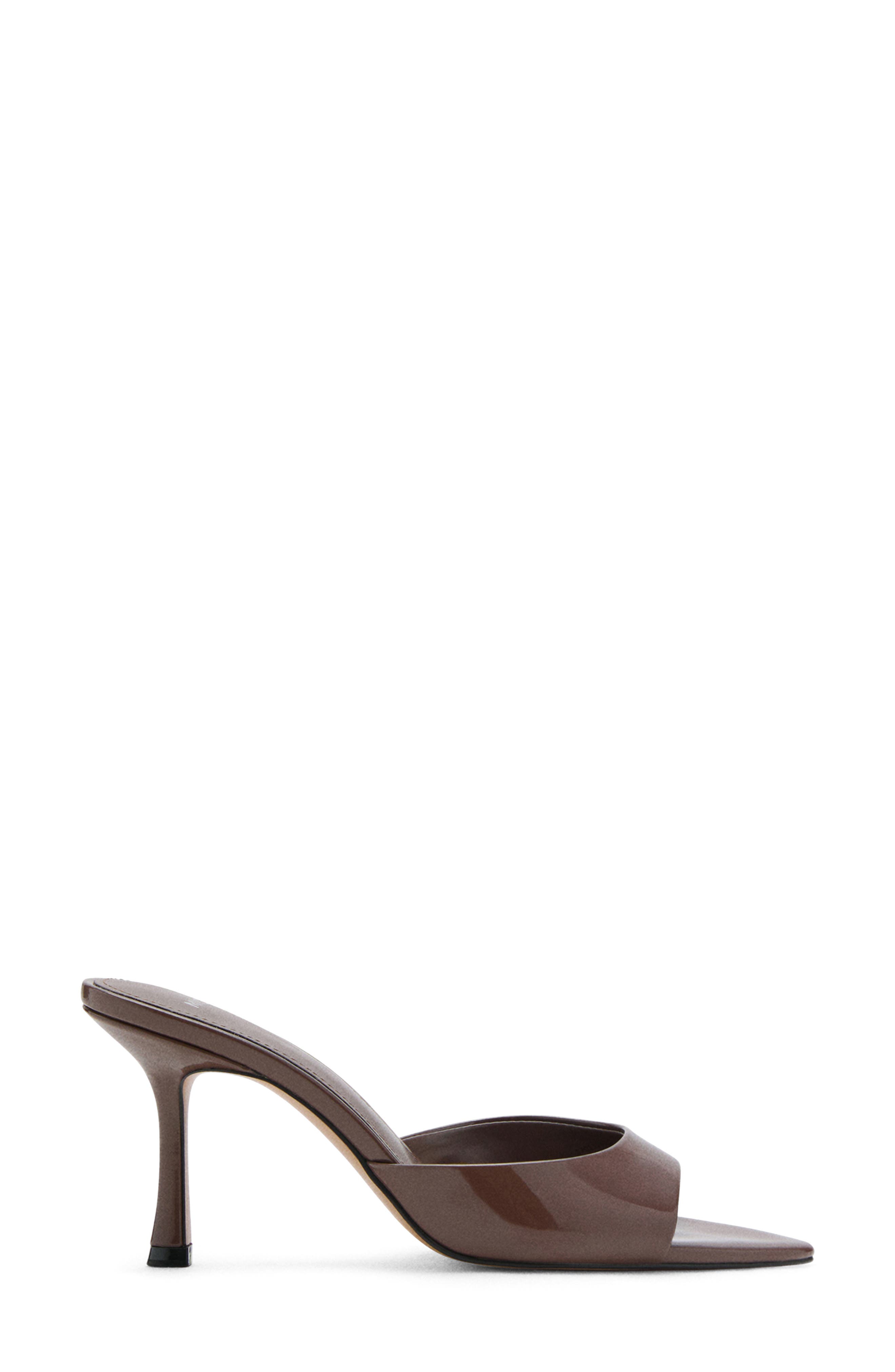 MANGO Pointed Toe Slide Sandal, Alternate, color, Chocolate