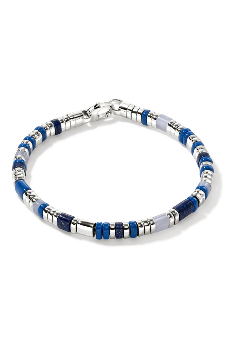 Colorblock Beaded Bracelet, Main, color, BLUE