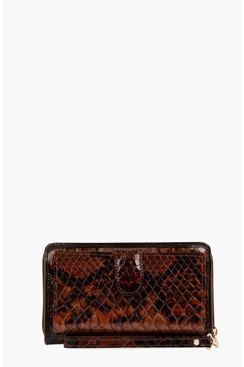 Honor Leather Wristlet Wallet 213, Alternate, color, Camel Brown