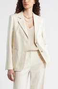 Nordstrom The Liv Linen Blend Boyfriend Blazer