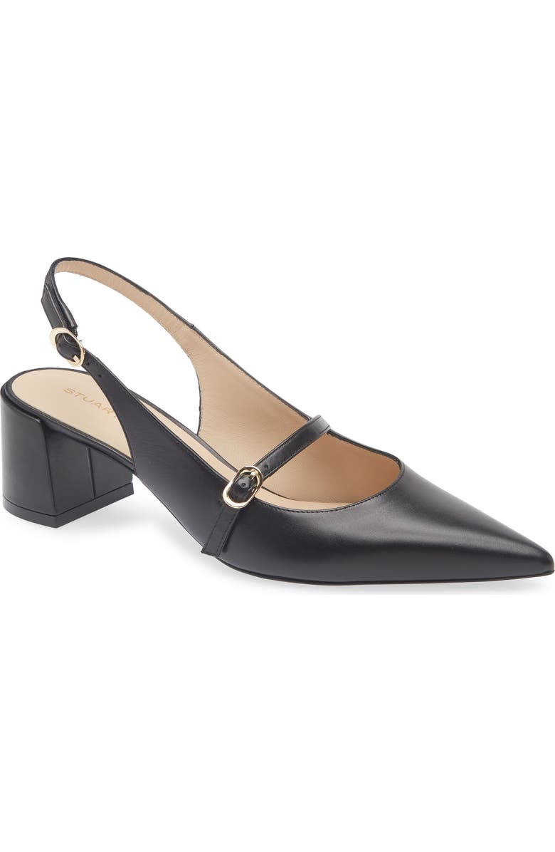 Stuart Weitzman Emilia MJ Slingback Pump, Main, color, Black