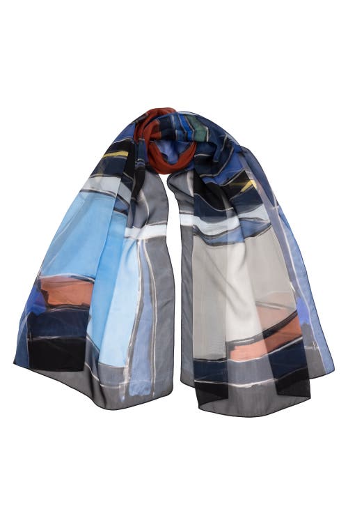 Elizabetta Simona In Brick Red & Blue