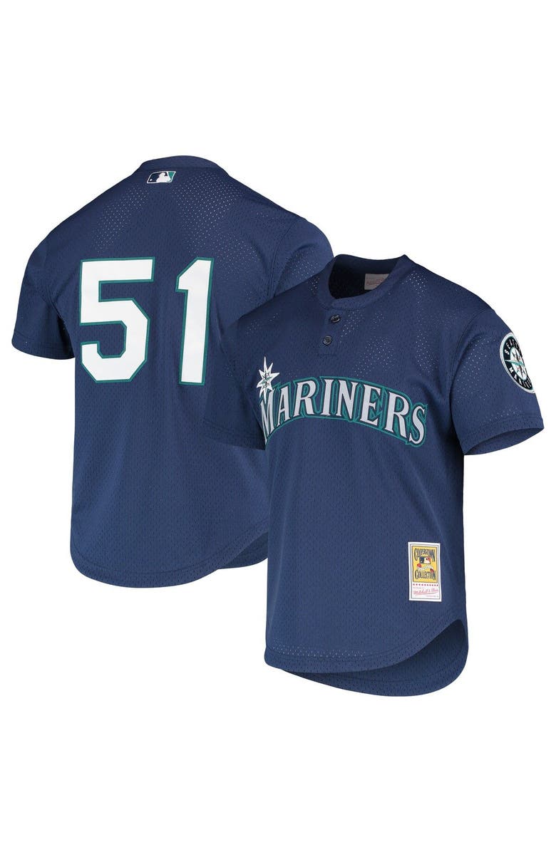 Mitchell & Ness Men's Mitchell & Ness Ichiro Suzuki Royal Seattle Mariners Cooperstown Collection Mesh Batting Practice Jersey, Main, color, 