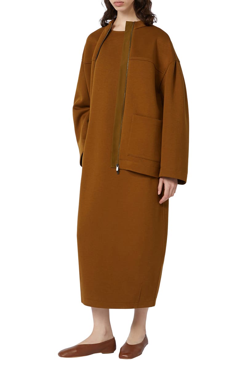 MM by Max Mara Albio Sleeveless Shift Dress, Alternate, color, Tobacco