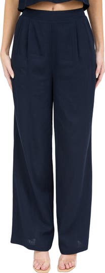 Solid Wide Leg Pants