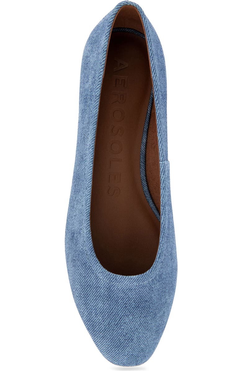 Aerosoles Amelie Ballet Flat, Alternate, color, Blue Jean Denim Suede
