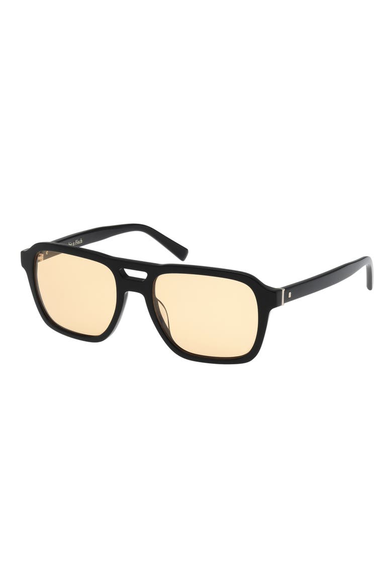 55mm Navigator Sunglasses, Alternate, color, SHINY BLACK / BROWN