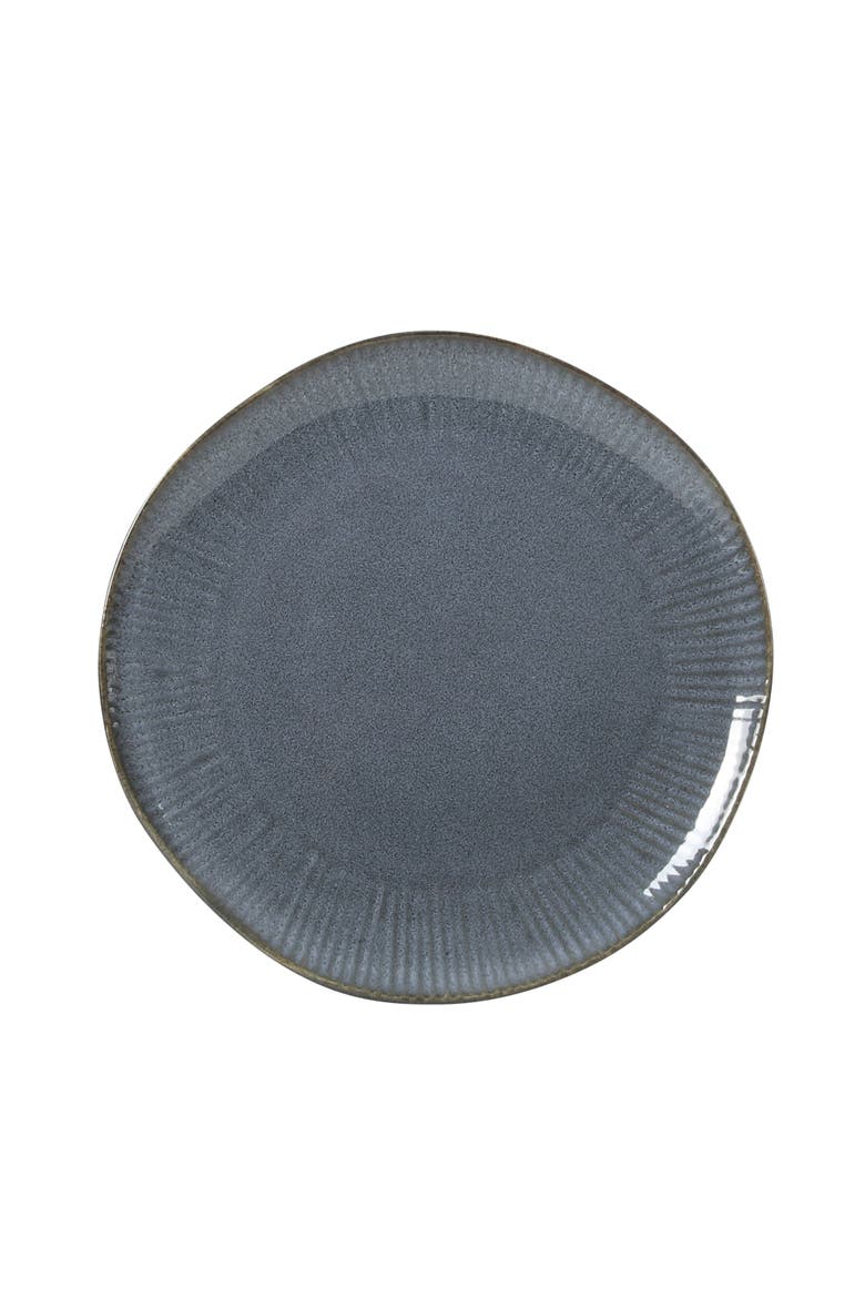 Sandy Pines Stoneware Plates and Bowls Set - Reactive Glaze Dinnerware Set, Alternate, color, Blue