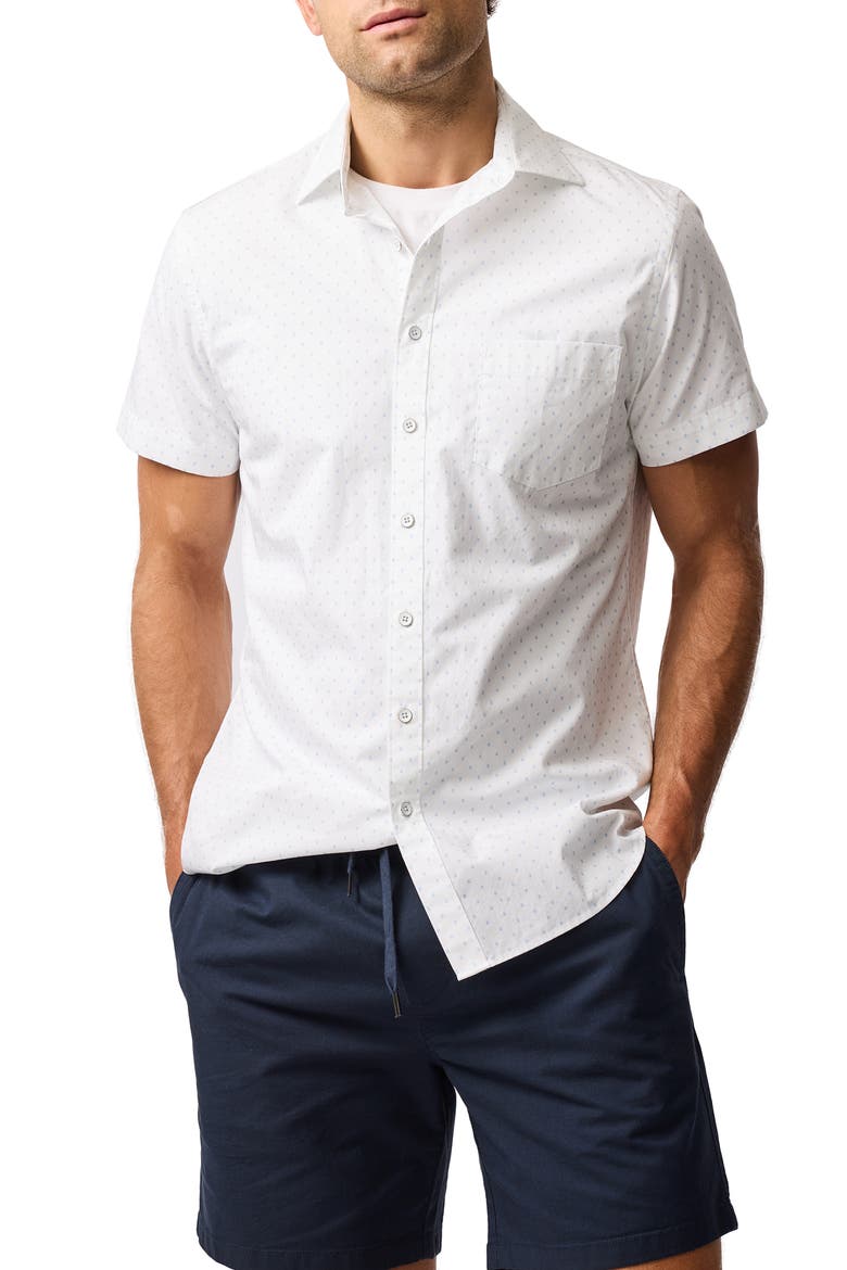 Emerald Hill Short Sleeve Button-Up Shirt, Main, color, SAND