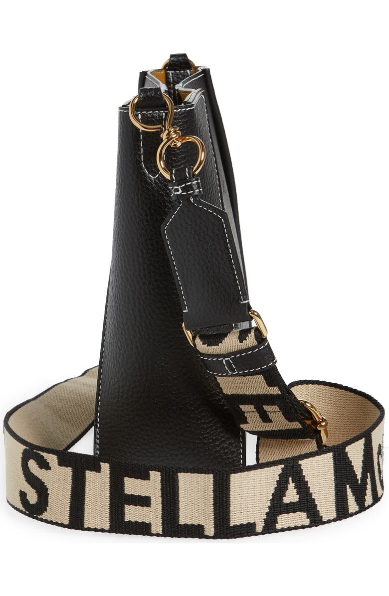 Stella McCartney Perforated Logo Mini Faux Leather Crossbody Bag, Alternate, color,