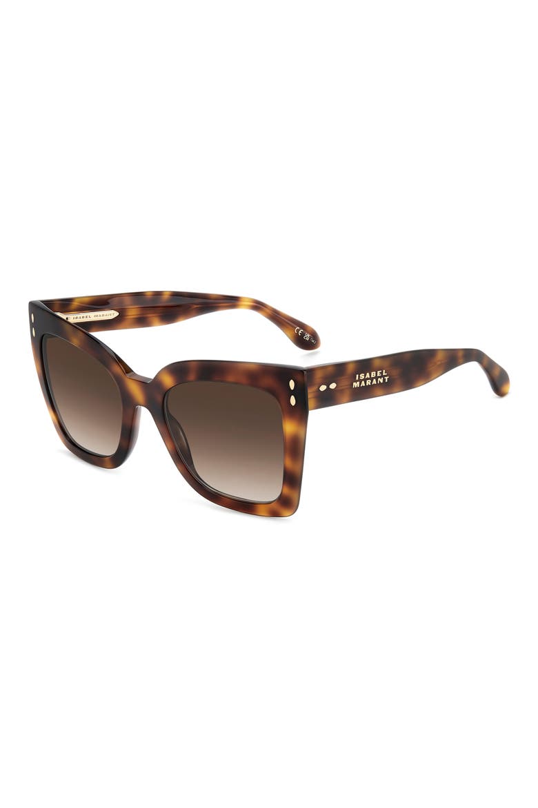 53mm Butterfly Sunglasses, Alternate, color, BROWN HAVANA/ BROWN SF