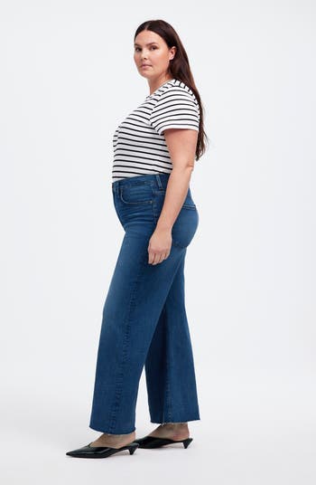 High Waist Crop Wide Leg Jeans